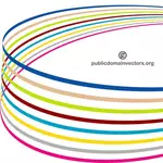 Curvy colorful lines vector