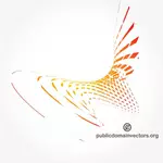 Swirling halftone pattern vector