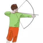 Archer chłopiec rysunek streszczenie