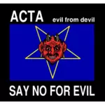 ACTA male vettoriale segno
