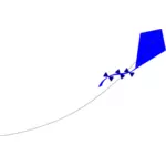 Blå kite vektorgrafikk utklipp