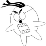 Imagen vectorial de dibujos animados enojado personaje