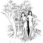 Adán y Eva caricatura