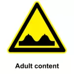 Segnale di avvertimento contenuto adulto