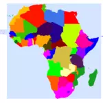 L'Afrique et ses pays de graphiques vectoriels