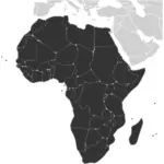 مخطط خريطة القارة الأفريقية صورة ناقلات