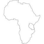 Vektor-Bild der Karte von Afrika zeigt der Vereinigten Republik Tansania