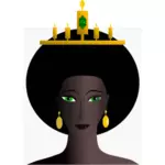 African queen's cap vector imagine