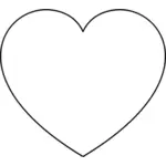 Esquema vector clip art de corazón