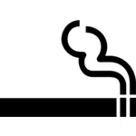 Vektor-Illustration der Zigarette mit einer Rauch-Spur