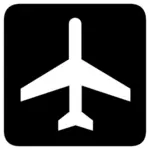 Port lotniczy znak wektorowa