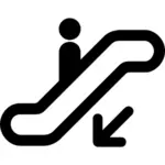 AIGA rulletrapp '' ned '' sign vektor image