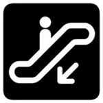 Escalator ''down'' sign vector image