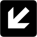 AIGA rückwärts Links Pfeilzeichen invertiert Vektor-Bild