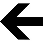 AIGA freccia sinistra segno immagine vettoriale