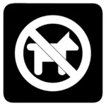 Žádné psy ikonu vektorové ilustrace