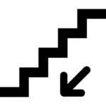 AIGA 階段 'ダウン' 記号ベクトル画像