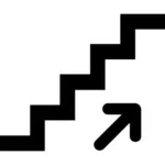 AIGA stairs '' up '' sign vector image