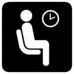 Wartezimmer Zeichen Vektor-ClipArt