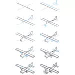 Single engine plane drawing