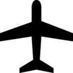 Letiště černá ikona