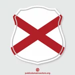 Bouclier héraldique de drapeau de l’Alabama