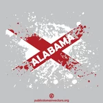 Bendera percikan tinta Alabama