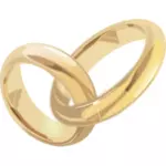 黄金の婚約指輪のベクトル図