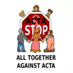 Векторная иллюстрация остановить ACTA