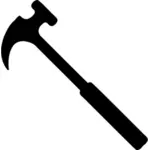 Vector image of silhouette of a spiky hammer