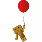 Drží balónek robota
