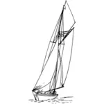 Retro sailboat