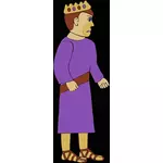 Vector clip art of unhappy king