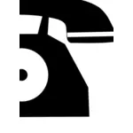 Illustrazione vettoriale di icona telefono analogico