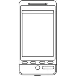 Grafica vettoriale di smartphone touchscreen Android
