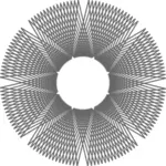 Image vectorielle de lignes répétitives au motif circle