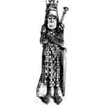 Image clipart vectoriel du roi antique en colère
