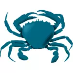 Vektor image av blå krabbe