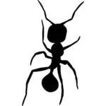 Silhueta vector clipart de inseto formiga