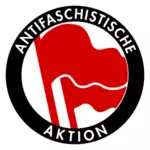Red and black antifascist clip art