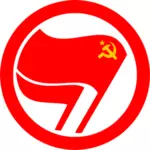 Antifascist kommunistiske handling rød symbol
