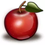 むらの光沢のある赤いリンゴのベクター クリップ アート