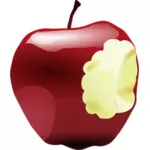 Apfel mit Biss-Vektor-Bild