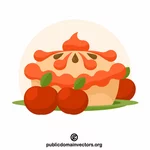 Gráficos vetoriais de torta de maçã