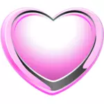 Grafika wektorowa szary i różowy serce kształtu