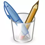 Imagine vectorială stilou si creion