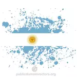 Argentinske flagg blekk splatter vektor