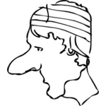 Image vectorielle tête bandée