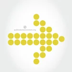 Arrow of dots vector graphics