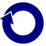 Blue circle arrow